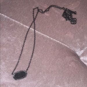 Gunmetal Druzy Black Necklace